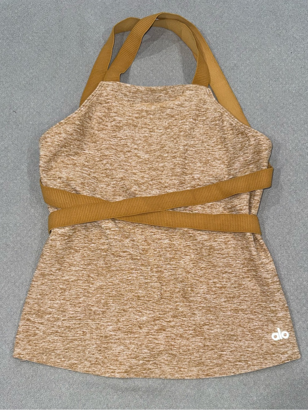 ALO Yoga Marled Tan Knit Tank